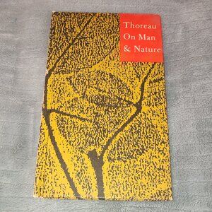 Vintage Edition Book On Man and Nature Henry D Thoreau Collectible 1960